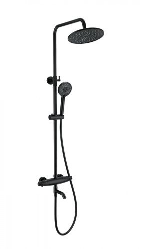 Душевая стойка Wonzon & Woghand Capsule WW-B3031-A-MB настенная цвет черный с термостатом