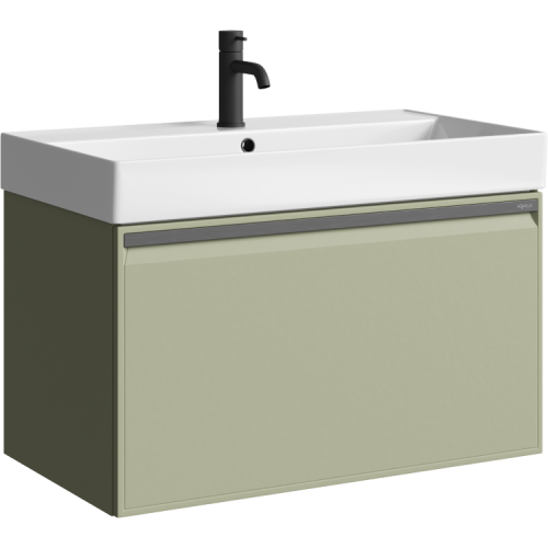 Тумба под раковину Aqwella Y PUR0108SH 80х50 подвесная цвет зеленый