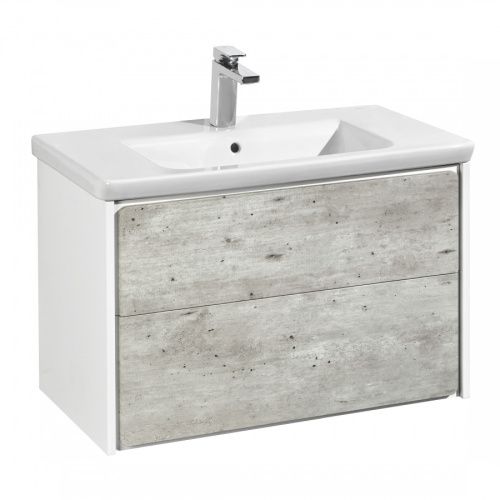 Тумба под раковину Roca Ronda ZRU9303004 80х40 подвесная цвет серый/белый