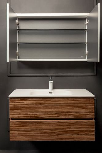 Зеркало-шкаф Armadi Art Vallessi 547-Z 80х70 подвесной цвет коричневый