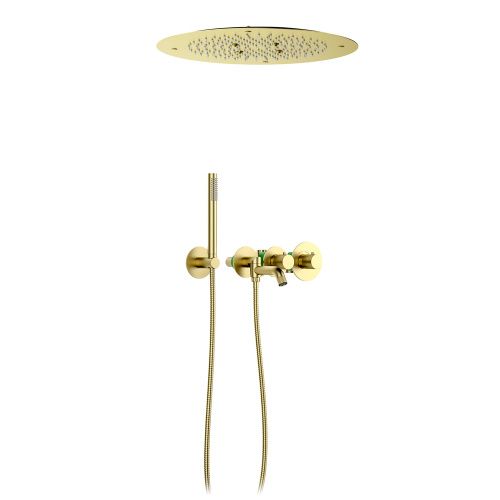 Душевая система Timo Saona SX-2358/17SM встраиваемая в стену цвет золото с термостатом