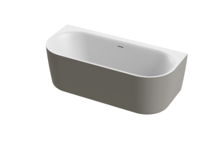 Ванна акриловая Cezares METAURO METAURO-INT-Wall-180-80-60-G-W-MATT 180х80 пристенная овальная с каркасом
