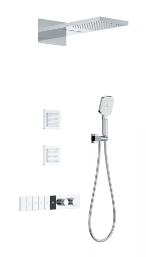 Душевая система Wonzon & Woghand WW-D4538-A-CR встраиваемая в стену цвет хром с термостатом