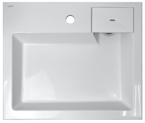 Раковина из искусственного камня Azario Etna CS00078303 60х50 подвесная цвет белый 1 отверстие под смеситель