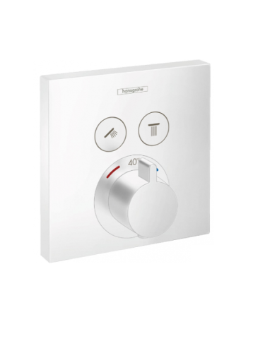 Смеситель Hansgrohe ShowerSelect 15763700 встраиваемый в стену белый с термостатом