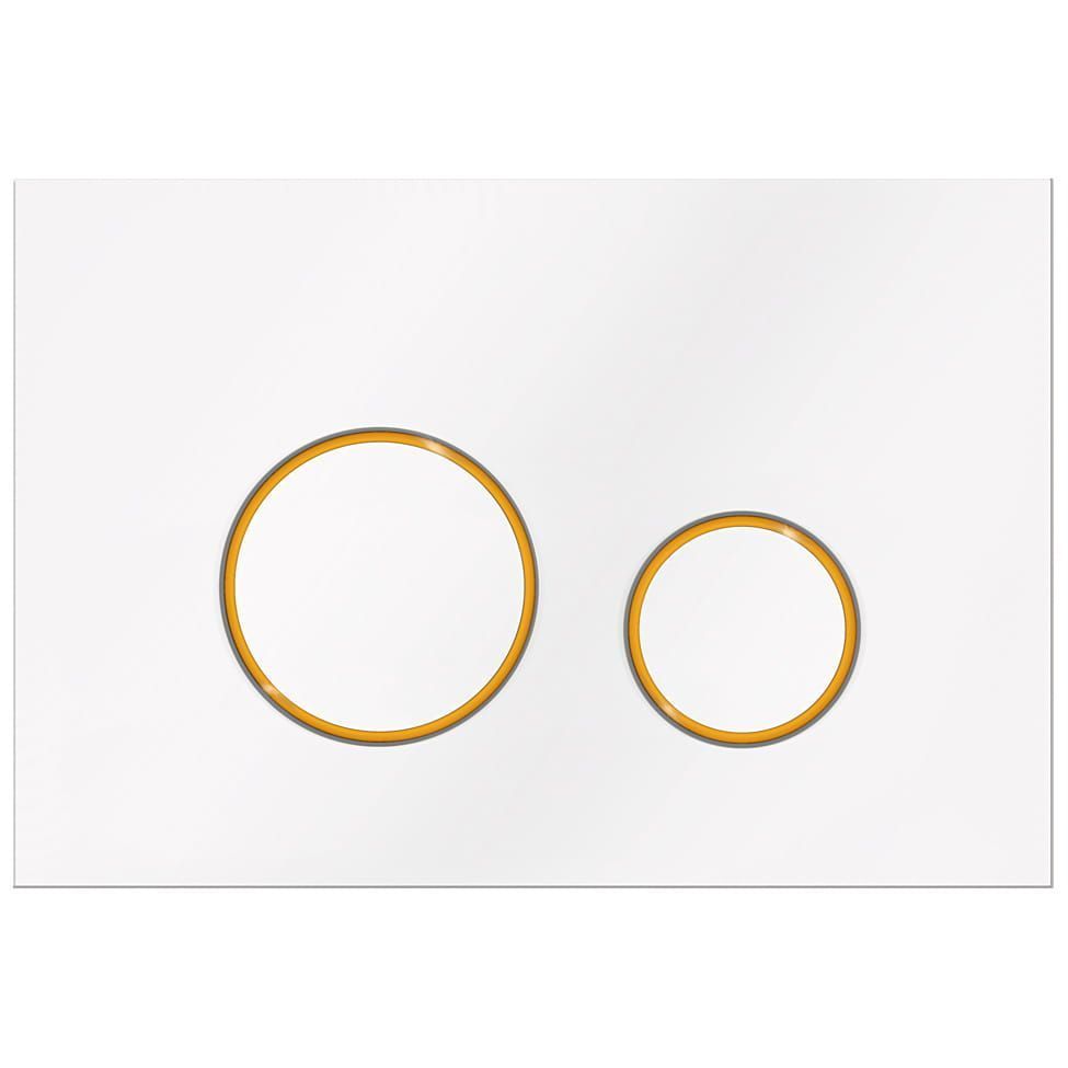 Клавиша смыва механическая KK POL M11 V3 SPP/041/0/K цвет белый/золото