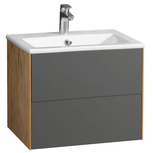 Тумба под раковину Aquaton Сохо 1A258001AJA00 60х50 подвесная цвет коричневый