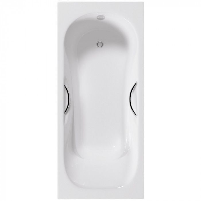 Ванна чугунная Delice Malibu DLR230608R 170х70 пристенная прямоугольная без ножек с отверстиями под ручки