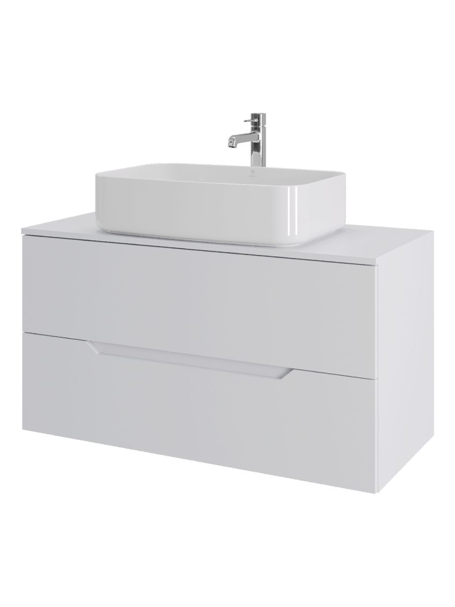 Тумба с раковиной Orange Line Li-100TuwMDF+B07-600W 100х50