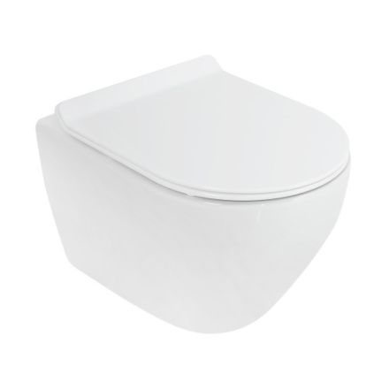 Чаша унитаза подвесная Cezares STYLUS CZR-513-TH-R цвет белый без сиденья безободковая каскадный смыв