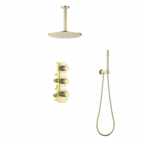 Душевая система Timo Saona SX-2399/17SM встраиваемая в стену цвет золото с термостатом