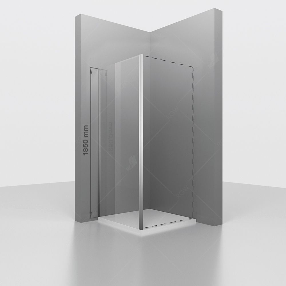 Боковая стенка RGW 352205106-11 60х185 стекло прозрачное профиль хром