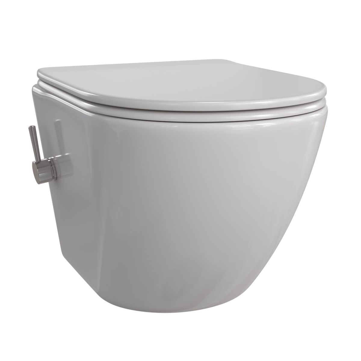 Унитаз подвесной Taliente Amato AM25010 + SMcromo белый с сиденьем безободковый смыв торнадо