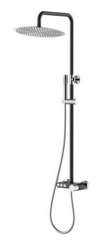 Душевая стойка Boheme Stick 128-BCR настенная цвет черный