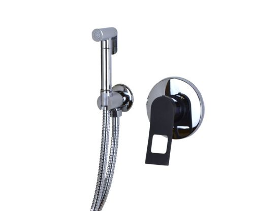 Гигиенический душ со смесителем Bronze de Luxe Element EL28CB черный/хром