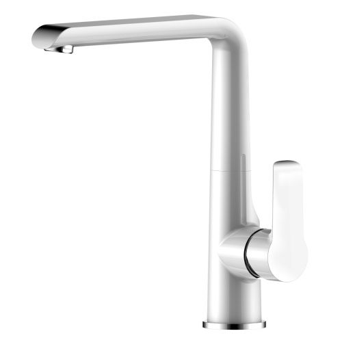 Смеситель для кухни Rossinka W W35-23 на мойку белый/хром