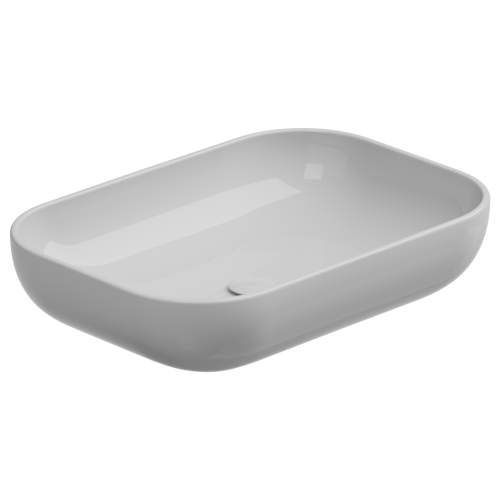 Раковина керамическая GSG Ceramic Design Easy EALAVRE60000 60х40 накладная цвет белый без отверстий под смеситель