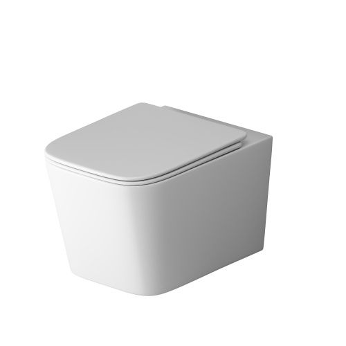 Унитаз подвесной Grossman Торнадо GR-4404MSQ белый с сиденьем микролифт безободковый смыв торнадо