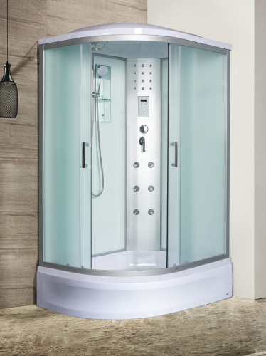 Душевая кабина River DUNAY 10000000804 120х80 асимметричная с крышей ориентация правая