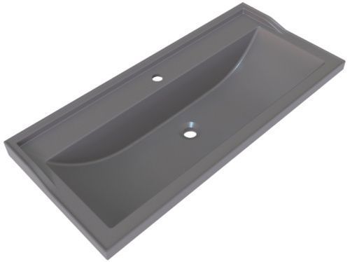 Раковина из искусственного камня Stella Polar Флур SP-00001759 100х50 встраиваемая цвет серый