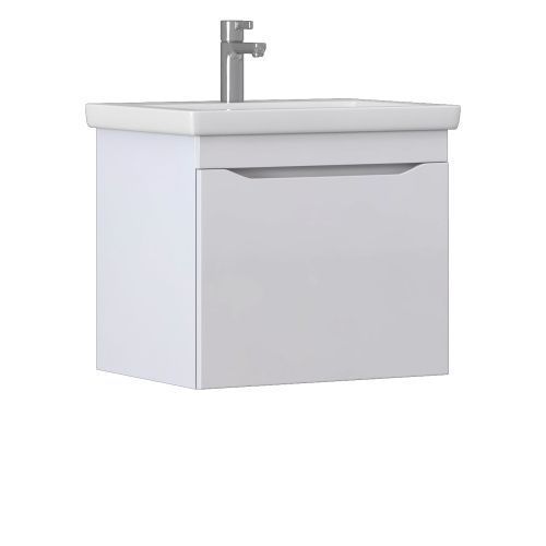 Тумба под раковину Vigo Grani 057 60х40 подвесная цвет белый/коричневый