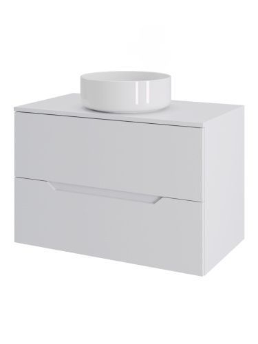 Тумба с раковиной Orange Line Li-70TuwMDF+B09-360W 70х50 подвесная цвет белый