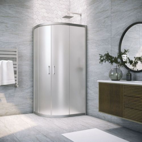 Душевой уголок Vegas-Glass ZS-F TUR+NOVO ZS-F NOVO h2000 120*110 07 10 120х110 стекло матовое профиль хром без поддона