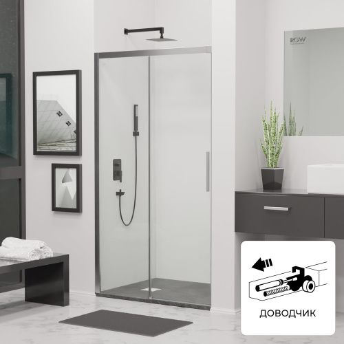 Душевая дверь RGW Leipzig 34121218-11 180х195 стекло прозрачное профиль хром