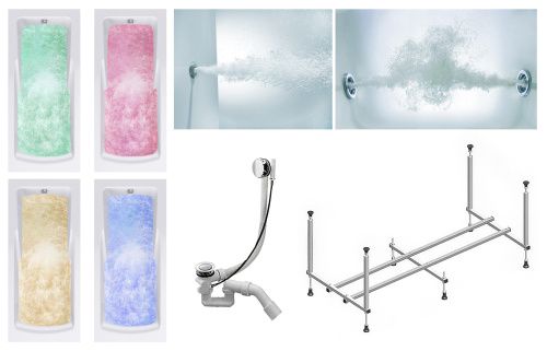 Ванна акриловая гидромассажная Timo HELLA HELLA1775-KT17-SPV1505-T-CM-T-BM-T-CT 170х75 пристенная прямоугольная с каркасом