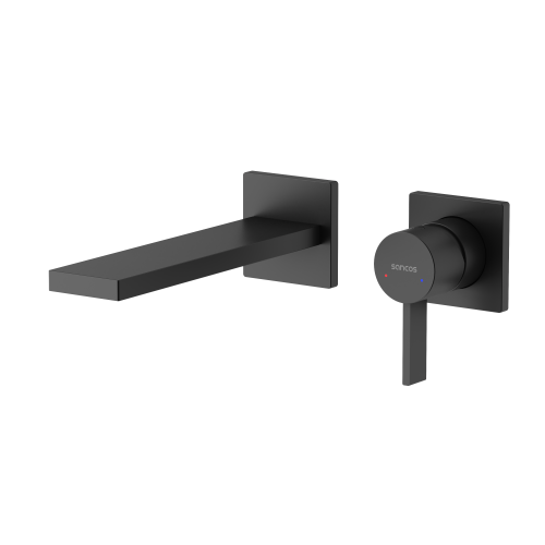 Смеситель для раковины Sancos Linn SC9021MB встраиваемый в стену черный