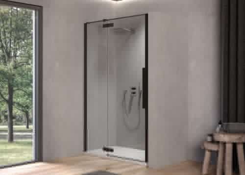 Душевая дверь Kolpa-San POLARIS 515970 100х200 стекло прозрачное профиль черный