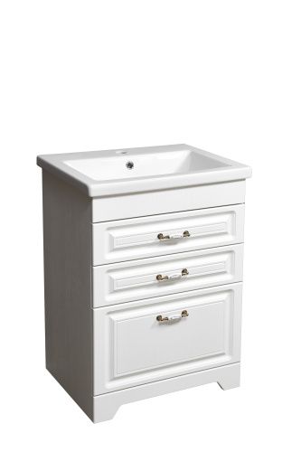 Тумба под раковину Stella Polar Кармела ольха SP-00000177 60х40 напольная цвет белый