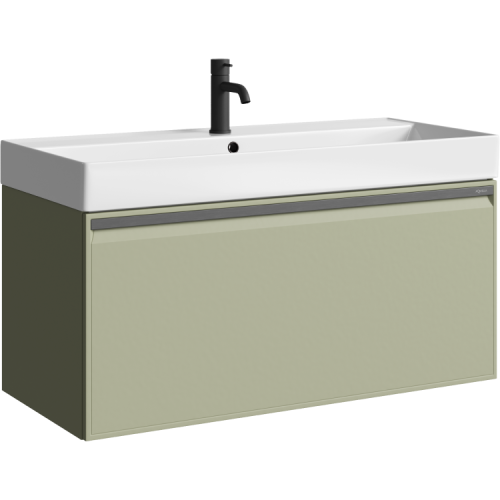 Тумба под раковину Aqwella Y PUR0110SH 100х40 подвесная цвет зеленый
