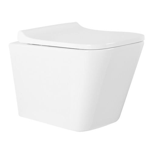 Унитаз подвесной Azario Teramo AZ-0052 белый с сиденьем микролифт безободковый каскадный смыв