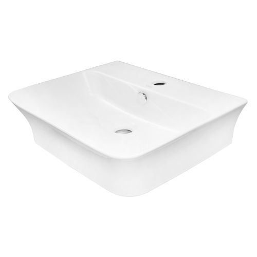 Раковина из сантехнического фаянса Azario AZ-2258 50 см накладная цвет белый 1 отверстие под смеситель