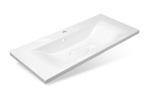 Раковина из искусственного камня Эстет Бали ФР-00014909 100х50 накладная цвет белый 1 отверстие под смеситель