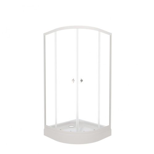 Душевой уголок Тритон Ультра Щ0000061784 80х80 стекло прозрачное профиль белый с поддоном