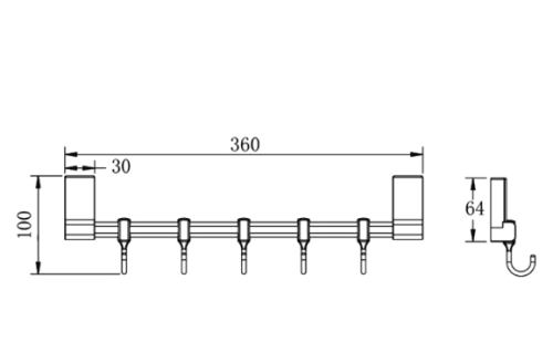 Крючок D-Lin D288330-5