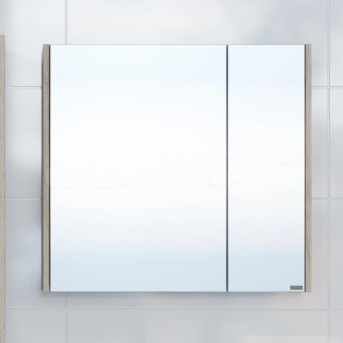 Зеркало-шкаф СанТа Сатурн 700372 70х70 подвесной цвет коричневый