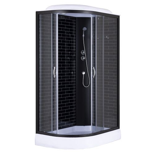 Душевая кабина Loranto CS-66120-13R GB 120 120х80 асимметричная с крышей ориентация правая
