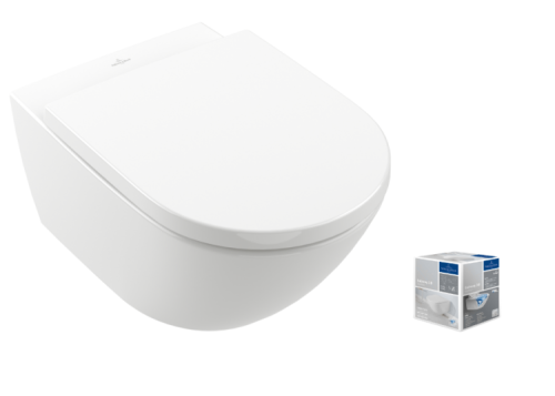 Унитаз подвесной Villeroy Boch Subway 3.0 4670TSR1 белый с сиденьем микролифт смыв торнадо