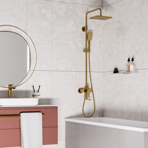 Душевая стойка Wasserkraft Aisch A15501 настенная цвет золото