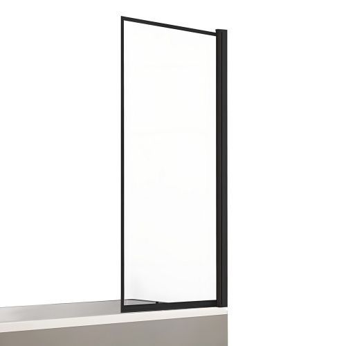 Душевая шторка на ванну New Trendy NEW SOLEO Black P-0087 60х140 стекло прозрачное профиль черный ориентация универсальная