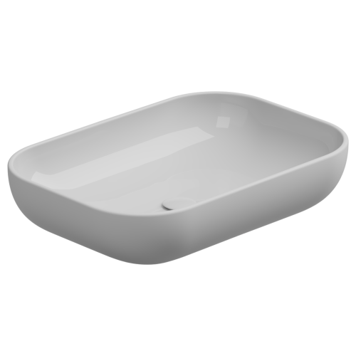 Раковина керамическая GSG Ceramic Design Easy EALAVRE60BI000/001 60х40 накладная цвет белый без отверстий под смеситель