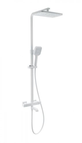 Душевая стойка Wonzon & Woghand Stay WW-B3026-T1-MW настенная цвет белый с термостатом