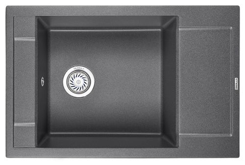 Кухонная мойка Granula 7806, ГРАФИТ 80х50 цвет черный поверхность матовая