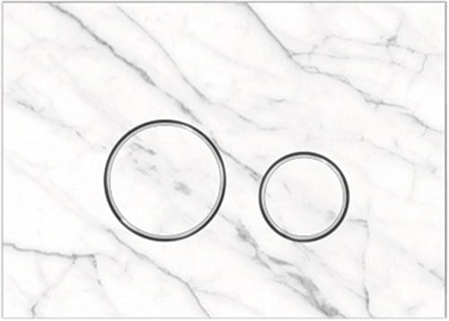 Клавиша смыва механическая KK POL Vitrum Grande V1 Orbis 350/PPK/423-00-03 цвет белый/хром