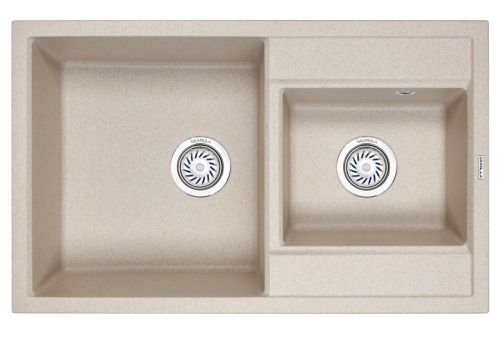 Кухонная мойка Granula 8201, ПИРИТ 80х50 цвет бежевый поверхность матовая