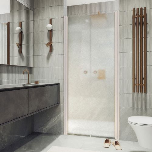 Душевая дверь Maybah Glass MGD-445-1 100х200 стекло матовое профиль белый