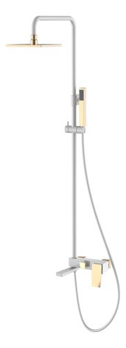 Душевая стойка Boheme Q 148-WG.2 настенная цвет белый/золото